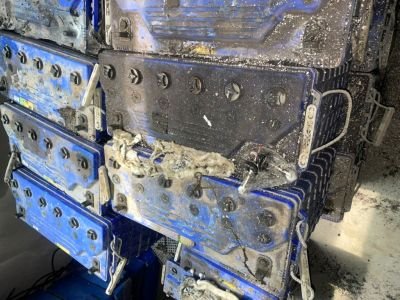 Fire Affected Stock of Batteries
